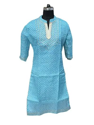 Stylish Cotton Printed Straight Kurti