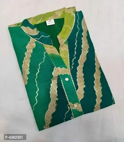 TRADITIONAL RAJASTHANI FOIL LEHERIYA KURTI-thumb2