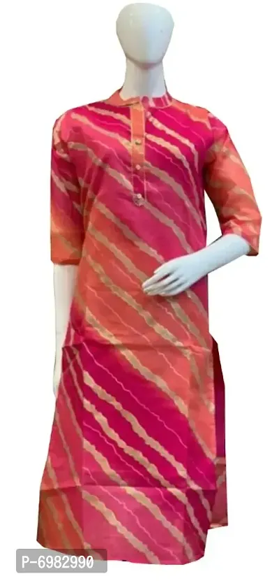 TRADITIONAL RAJASTHANI FOIL LEHERIYA KURTI