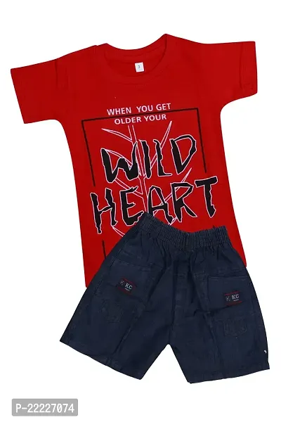 Reliable Cotton T-Shirts with Shorts For Boys-thumb0