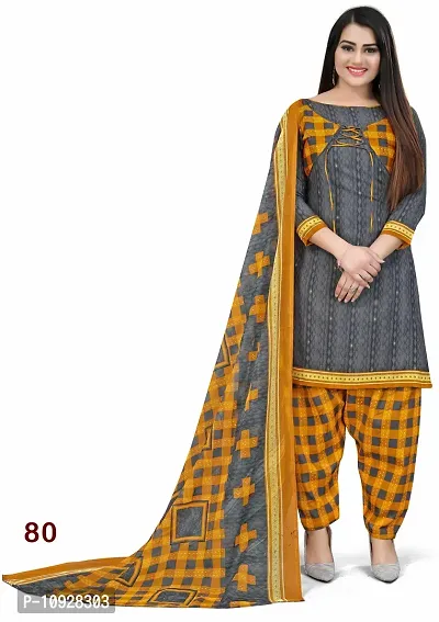 Beautiful Pure Cotton Printed Dress Material with Dupatta For Women