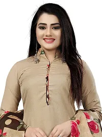 V3 FASHION STUDIO presents the exquisite collection of crepe 3 piece ethnic motif design unstitched suit (top,bottom,dupptta) for womens (CREAM)-thumb4