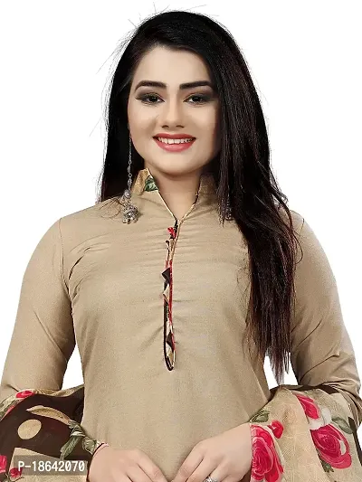 V3 FASHION STUDIO presents the exquisite collection of crepe 3 piece ethnic motif design unstitched suit (top,bottom,dupptta) for womens (CREAM)-thumb5