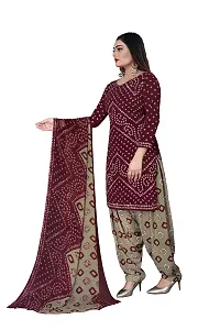 V3 FASHION STUDIO presents the exquisite collection of crepe 3 piece floral design unstitched suit (top,bottom,dupptta) for womens (MAROON)-thumb2