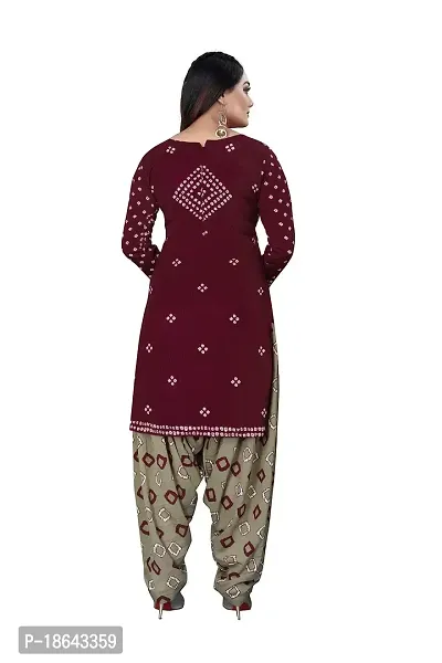 V3 FASHION STUDIO presents the exquisite collection of crepe 3 piece floral design unstitched suit (top,bottom,dupptta) for womens (MAROON)-thumb2