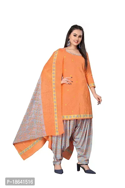 V3 FASHION STUDIO Pure Cotton Printed Salwar Suit Material you can stitch this piece (xs to xxxl) (orange)-thumb3