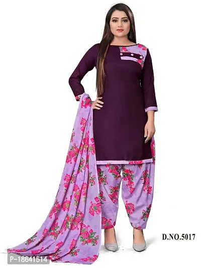 V3 FASHION STUDIO presents Unstitched Pure Cotton Salwar Suit Material Printed you can stitch this suit piece (xs to xxxl) (purple)-thumb0