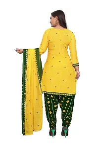 V3 FASHION STUDIO presents the exquisite collection of crepe 3 piece unstitched suit (top,bottom,dupptta) for womens floral design (YELLOW)-thumb2