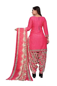 V3 FASHION STUDIO presents the exquisite collection of crepe 3 piece floral design unstitched suit (top,bottom,dupptta) for womens (PINKCREAM)-thumb4