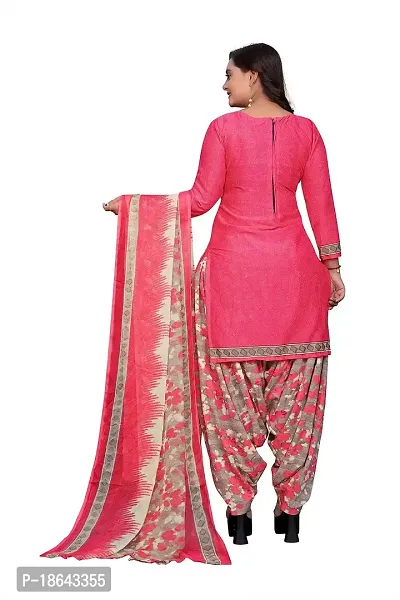 V3 FASHION STUDIO presents the exquisite collection of crepe 3 piece floral design unstitched suit (top,bottom,dupptta) for womens (PINKCREAM)-thumb5