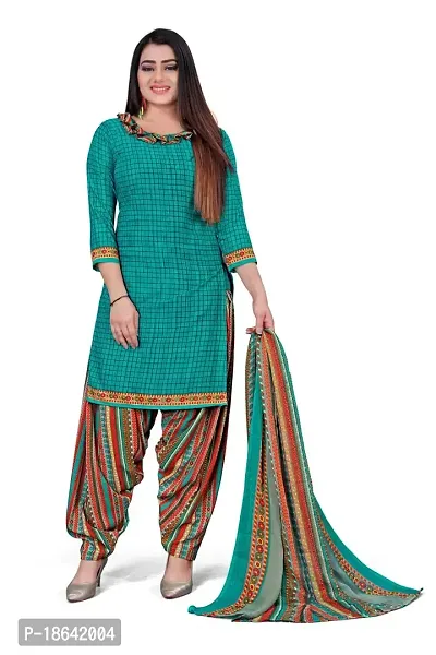 V3 FASHION STUDIO presents the exquisite collection of crepe 3 piece ethnic motif design unstitched suit (top,bottom,dupptta) for womens (OLIVE BROWN)