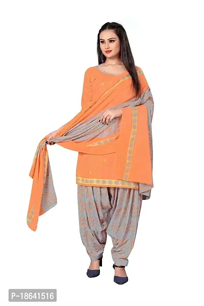 V3 FASHION STUDIO Pure Cotton Printed Salwar Suit Material you can stitch this piece (xs to xxxl) (orange)-thumb0