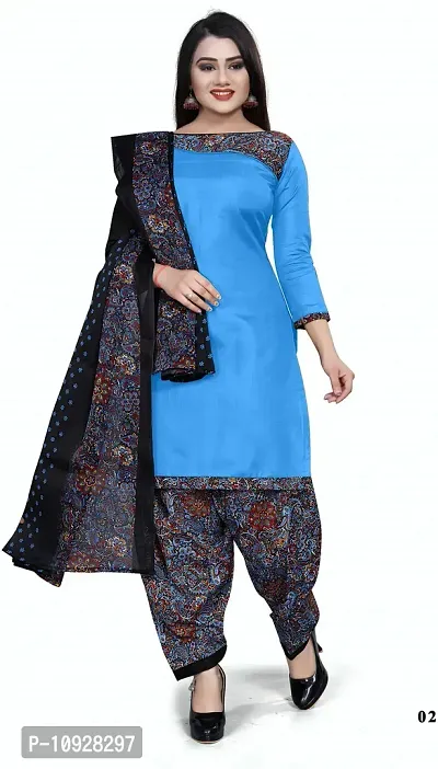 Beautiful Pure Cotton Printed Dress Material with Dupatta For Women-thumb0