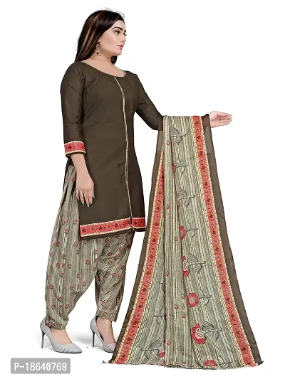 V3 FASHION STUDIO presents Unstitched Pure Cotton Salwar Suit Material Printed you can stitch this suit piece (xs to xxxl) (bbrown)