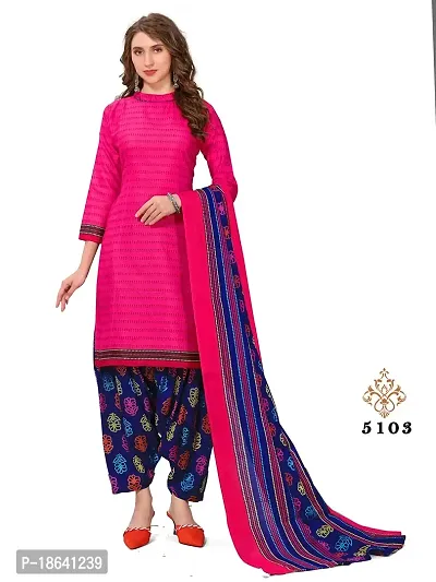 V3 FASHION STUDIO Pure Cotton ethnic motif Printed Salwar Suit unstitched Material for women?s you can stitch this piece (xs to xxxl) (pink)