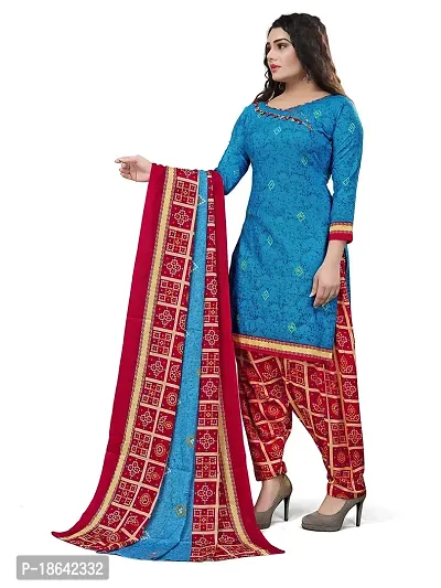 V3 FASHION STUDIO Pure Cotton Printed Salwar Suit unstitched Material for women?s you can stitch this piece (xs to xxxl) (blue)-thumb3