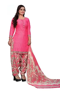 V3 FASHION STUDIO presents the exquisite collection of crepe 3 piece floral design unstitched suit (top,bottom,dupptta) for womens (PINKCREAM)-thumb3