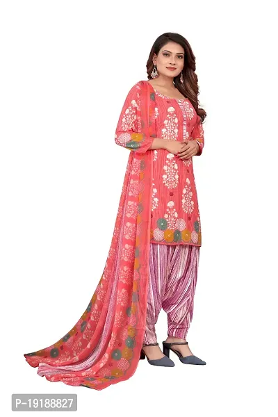 Stylish Women Crepe Unstitched Dress Material with Dupatta-thumb2