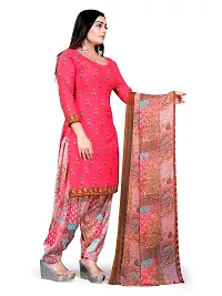 Stylish Women Crepe Unstitched Dress Material with Dupatta-thumb2