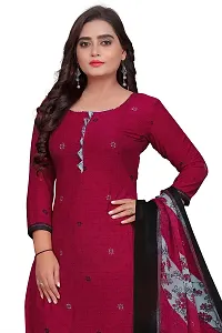 V3 FASHION STUDIO presents the exquisite collection of crepe 3 piece floral design unstitched suit (top,bottom,dupptta) for womens (REDBLUE)-thumb4