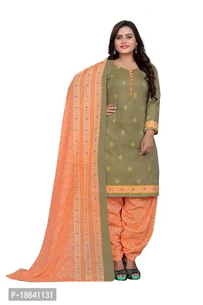 V3 FASHION STUDIO Pure Cotton ethnic motif Printed Salwar Suit unstitched Material for women?s you can stitch this piece (xs to xxxl) (pink::beige)-thumb2