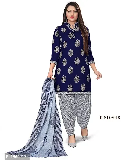 V3 FASHION STUDIO Pure Cotton ethnic motif Printed Salwar Suit unstitched Material for women?s you can stitch this piece (xs to xxxl) (dark blue)