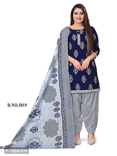 V3 FASHION STUDIO Pure Cotton ethnic motif Printed Salwar Suit unstitched Material for women?s you can stitch this piece (xs to xxxl) (BBlue)