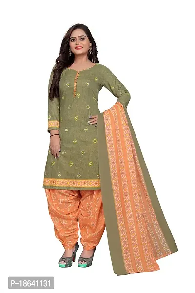 V3 FASHION STUDIO Pure Cotton ethnic motif Printed Salwar Suit unstitched Material for women?s you can stitch this piece (xs to xxxl) (pink::beige)-thumb0