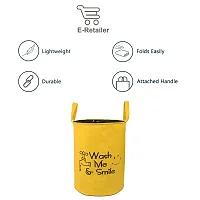 Designer Waterproof PVC Foldable Laundry Basket Organizer With Handle For Dirty Clothes- 45 L-thumb1