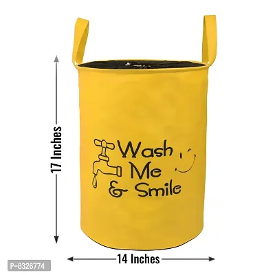 Designer Waterproof PVC Foldable Laundry Basket Organizer With Handle For Dirty Clothes- 45 L-thumb4