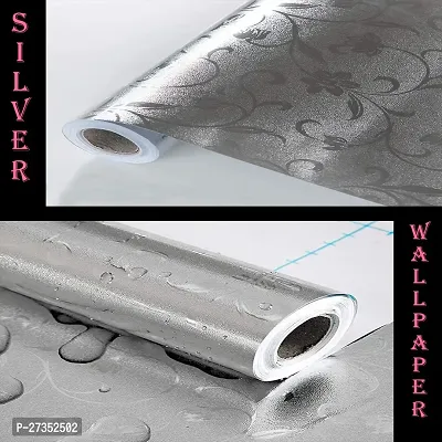 Designer Silver Vinyl Wall Stickers Wallpaper-thumb0