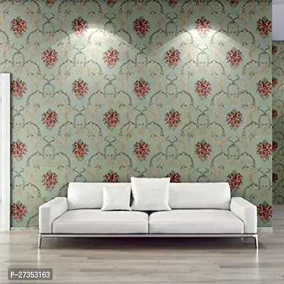 Designer Green Vinyl Wall Stickers Wallpaper-thumb2