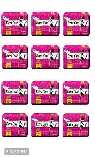 Extra Care Dry Net Sanitary Pads Day Night Protection (XXL, Maxi, 7 pcs per) (Pack of 15)