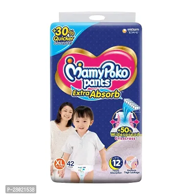 MamyPoko Pants Extra Absorb Baby Diapers, X-Large (XL), 42 Count, 12-17 kg-thumb0