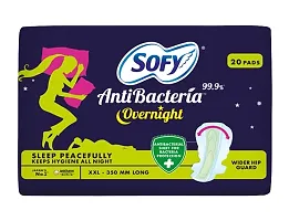 SOFY Antibacteria Overnight XXL 20+20+20 Sanitary Pad Sanitary Pad (Pack of 3)-thumb1