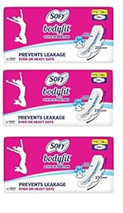 Sofy Antibacterial Extra Long Sanitary Napkins Ultra Soft And Rash Free -18 Pads (Pack of 3)