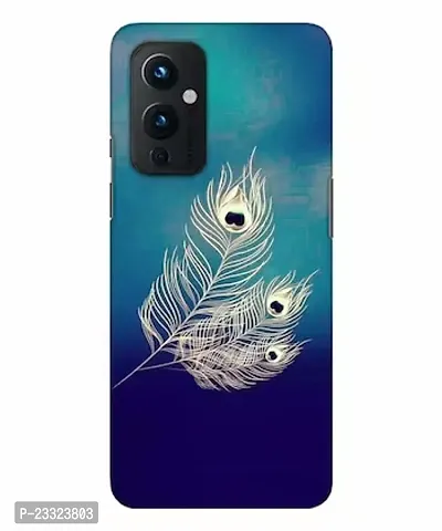 Premium Quality Oneplus 9 , 1+9 Polycarbonate Lord Krishna Peacock Father Stylish Designer 3D Printed Mobile Phone Back Cover