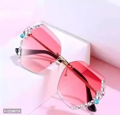 Butterfly Rimless Sungalsses For Women-thumb0