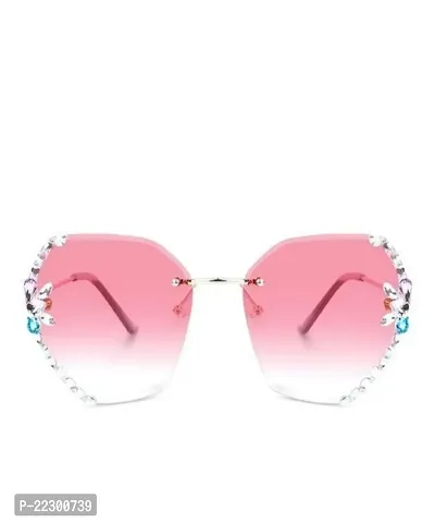 Butterfly Rimless Sungalsses For Women-thumb2