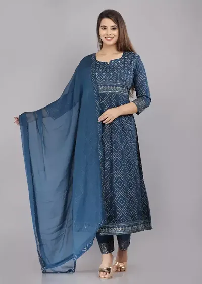 A-Line Banglori Silk Kurta For Women