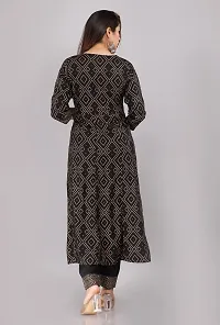 A-Line Black  Banglori Silk Kurta For Women-thumb1