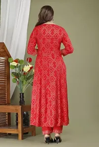 A-Line Red  Banglori Silk Kurta For Women-thumb1