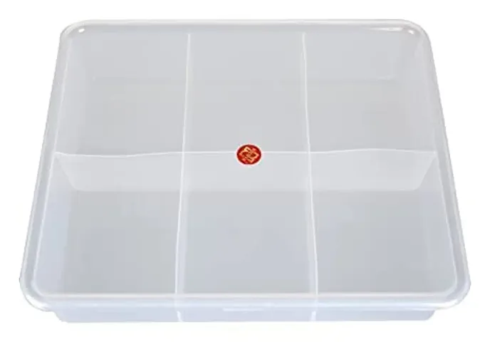 aryamurti Plastic 6 Grids Multipurpose Storage Box