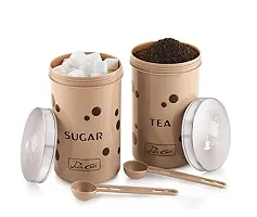 ARYAMURTI_Tea Sugar Containers Set with Spoon/ 2 Pieces =Tea + Sugar (900 ml) - 900 ml Plastic Tea Coffee  Sugar Container-thumb3