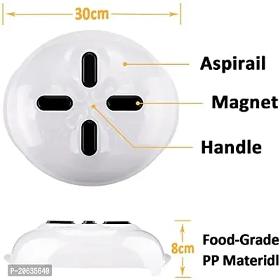 ARYAMURTI Microwave Plate Cover with Magnetic Hover Function. Microwave Cover for Food | Magnetic Microwave Splatter Guard lid BPA-Free Set of 1-thumb4