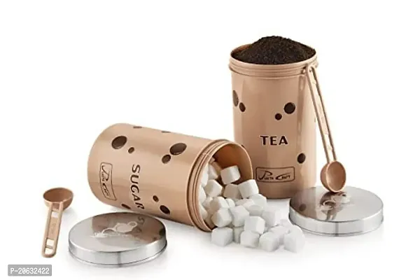 ARYAMURTI_Tea Sugar Containers Set with Spoon/ 2 Pieces =Tea + Sugar (900 ml) - 900 ml Plastic Tea Coffee  Sugar Container-thumb3