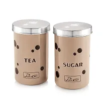 ARYAMURTI_Tea Sugar Containers Set with Spoon/ 2 Pieces =Tea + Sugar (900 ml) - 900 ml Plastic Tea Coffee  Sugar Container-thumb1