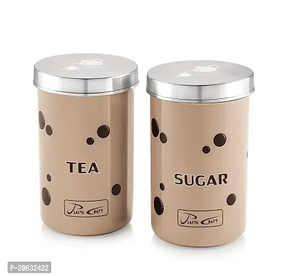 ARYAMURTI_Tea Sugar Containers Set with Spoon/ 2 Pieces =Tea + Sugar (900 ml) - 900 ml Plastic Tea Coffee  Sugar Container-thumb2