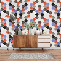 Hexagon Marble Self-Adhesive Contact Paper, (60 X 200 Cm)-thumb1