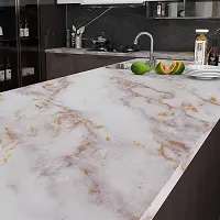 Self-Adhesive White Gold Marble Wallpaper, 60 X 200 Cm Pack Of 2-thumb2